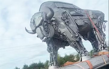По трассе М1 везли гигантского зубра