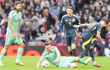 Зборная Беларусі па футболе прайграла Шатландыі