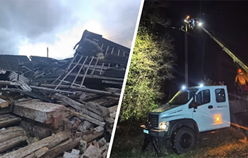 В Беларуси ураган срывал крыши и оставил без света десятки населенных пунктов