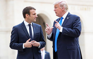 Трамп амаль 30 секундаў ціснуў руку Макрону на мірным саміце ў Егіпце