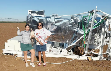 В США на ферму семьи упал космический аппарат