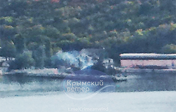 A Russian Ship Was On Fire In Occupied Sevastopol