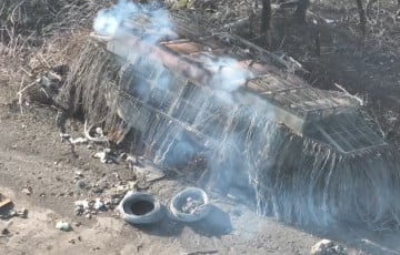The AFU Destroyed A Russian Hedgehog Tank