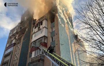 З'явілася відэа варварскага ўдару расіян па шматпавярхоўцы ў Тэрнопалі