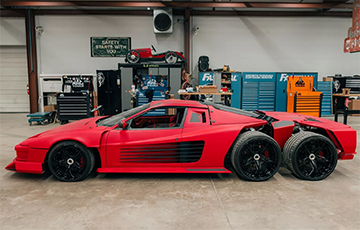 В интернете показали уникальный шестиколесный суперкар Ferrari