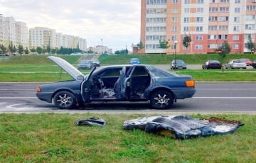 Беларус угнаў аўтамабіль і падпаліў яго, калі спалохаўся