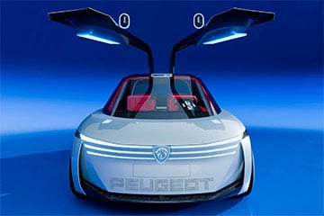 Peugeot представила концепт авто с квадратным рулем будущего