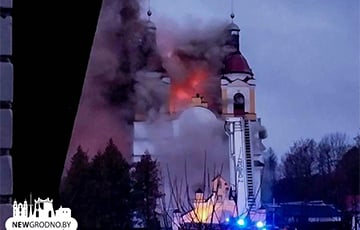Под Гродно загорелся костел XVIII века