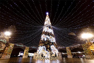 У Мінску запалілі навагоднюю ілюмінацыю