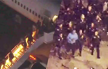 Відэафакт: Мадура вывелі з самалёта ў Нью-Ёрку ў суправаджэнні канвою