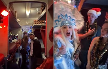 Компания белорусов выкупила целый вагон, чтобы встретить Новый год