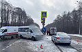 Под Брестом маршрутка не разъехалась со скорой с включенными мигалками
