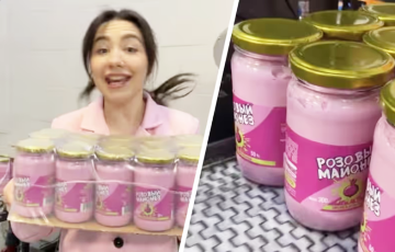 Минский завод выпустил розовый майонез