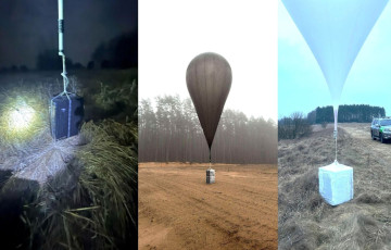 В Литву продолжают залетать шары с контрабандыми сигаретами