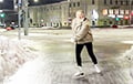 Белоруска на коньках прокатилась по тротуарам Гомеля