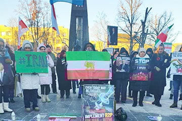 «За вашу и нашу свободу!»:  белорусы и иранцы провели совместную акцию в центре Вильнюса