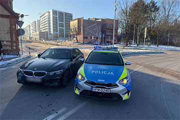 В Белостоке автомобиль белорусских дипломатов столкнулся с машиной полиции