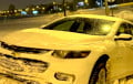 На МКАДзе Chevrolet застрэў у снежнай гурбе