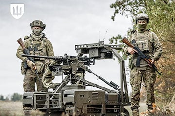 Наземны дрон ЗСУ з кулямёта ліквідаваў дваіх акупантаў пад Пакроўскам