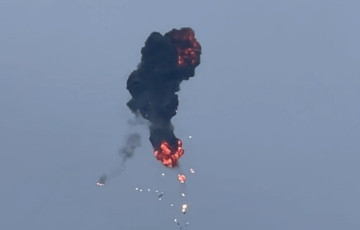 Появилось видео уничтожения российского дрона на Гомельщине