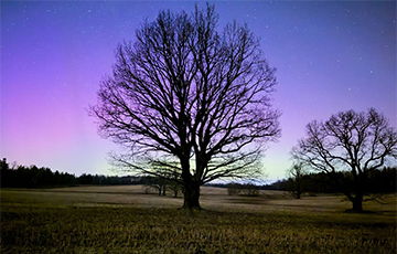 В Беларуси видели северное сияние