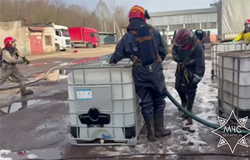 У Мінску адбыўся разліў азотнай кіслаты