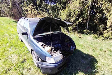 Под Молодечно Toyota столкнулась с мотоблоком