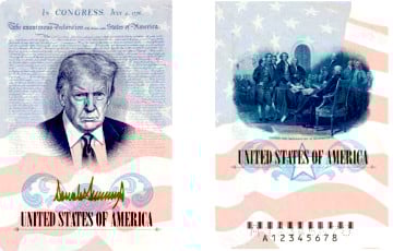 Трамп может появиться на американских паспортах