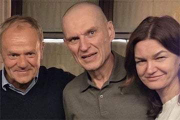 Прэм’ер Польшчы павячэраў з Анджэем і Аксанай Пачобутамі