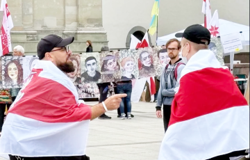 В центре Вильнюса белорусы провели митинг и напомнили о тех, кто остается за решеткой