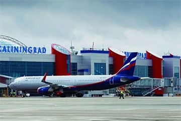Упершыню за ўсю вайну закрылі аэрапорт Калінінграда