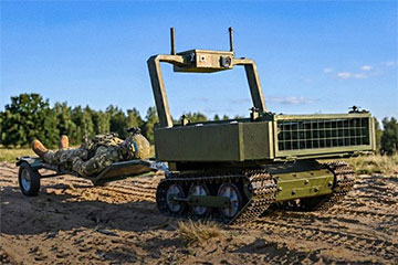 ЗСУ атрымалі новы наземны дрон Vepr для эвакуацыі параненых