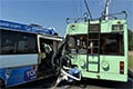 В Минске маршрутка столкнулась с троллейбусом