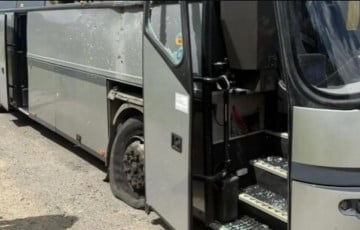 Как выглядит белорусский автобус после попадания дрона