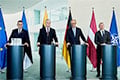 Канцлер Германіі і лідары краін Балтыі правялі сустрэчу ў Берліне напярэдадні саміту НАТА