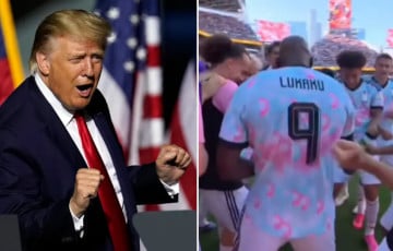Футбалісты зборнай Бельгіі патролілі Трампа