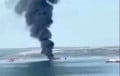 Один из моряков снял горящее судно «теневого флота» РФ в Азовском море