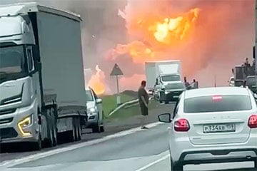В Пермском крае горящий грузовик взорвался на глазах у россиянина