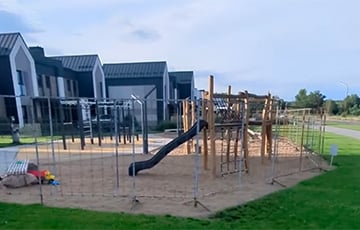 Жильцы элитных таунхаусов в Бресте захватили детскую площадку