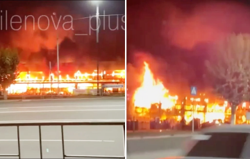 Major Fire In Yenakiyeve: The "Galaktika" Shopping Center, Where The Occupiers Used To Shop, Is On Fire