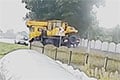 В Горецком районе автокран упал на легковушку