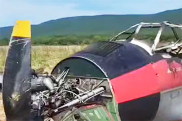 На Сахалине разбился и загорелся российский самолет Ан-3 с парашютистами