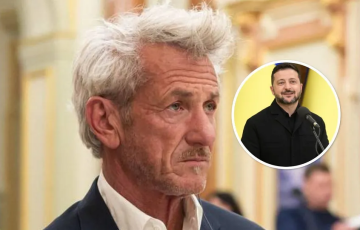Американский актер Шон Пенн встал на колени перед Зеленским
