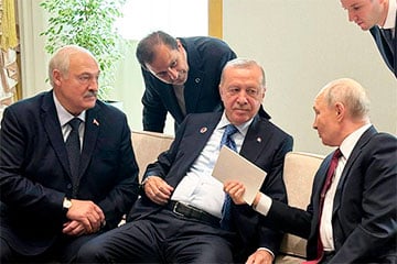 Эрдаган паказаў Лукашэнку і Пуціну іх месца