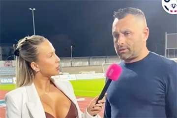 Чэшскі трэнер даў інтэрв'ю, ні разу не зірнуўшы на журналістку