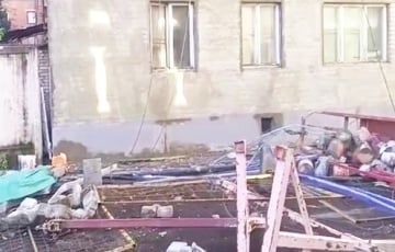 A Construction Lift Carrying Two Workers Collapsed At A Construction Site In Brest