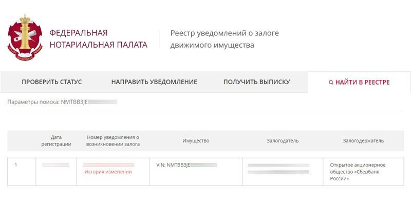 Нотариус реестр залоговых автомобилей