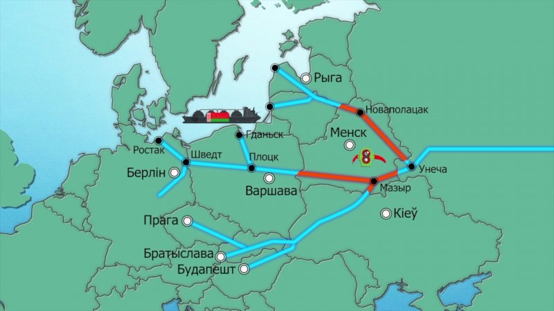 Беларусь нефть карта