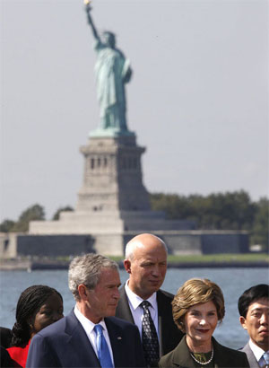 George Bush had a meeting with Alyaksandr Kazulin during UN session in New York (Photo)