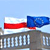 Национальные и европейские флаги в центре Минска (Фото)